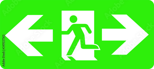 Fire Exit two way vector