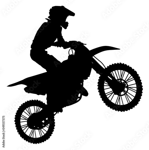 silhouette of a motocross athlete vector