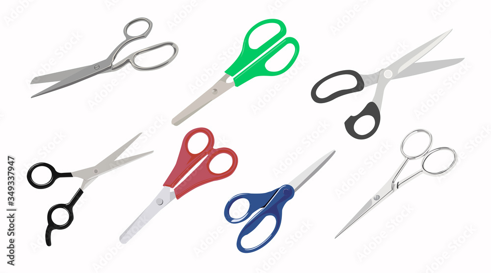 Vector Set of Scissors Illustrations Vector Set of Scissors Illustrations