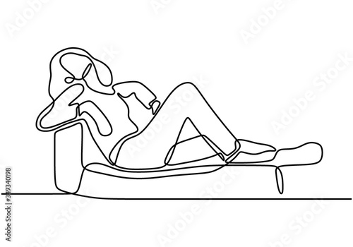 Continuous line drawing of ...