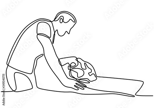 One continuous line drawing...