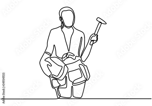 Single continuous line draw...