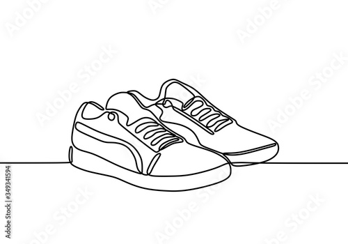 Shoes continuous one line d...