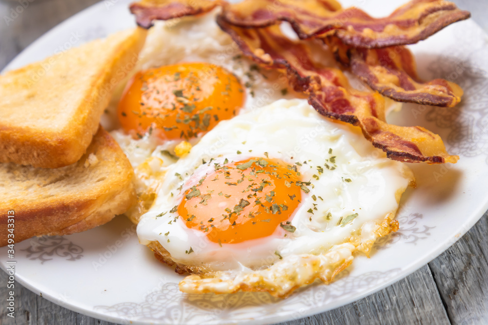 Fried eggs and bacon Fried eggs and bacon