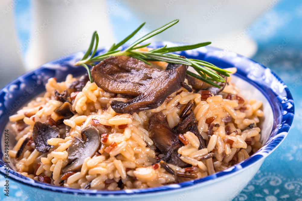 Risotto with mushrooms ande vegetables Risotto with mushrooms ande vegetables