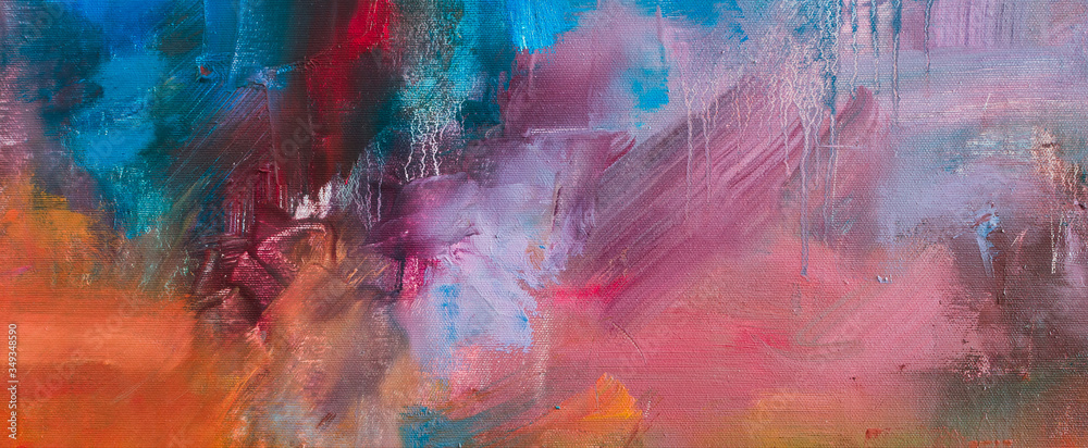 Colorful Abstract oil painting background. Oil on canvas texture. Hand  drawn oil  texture. Fragment of artwork. Brushstrokes of  paint. Modern art. Stock Illustration | Adobe Stock