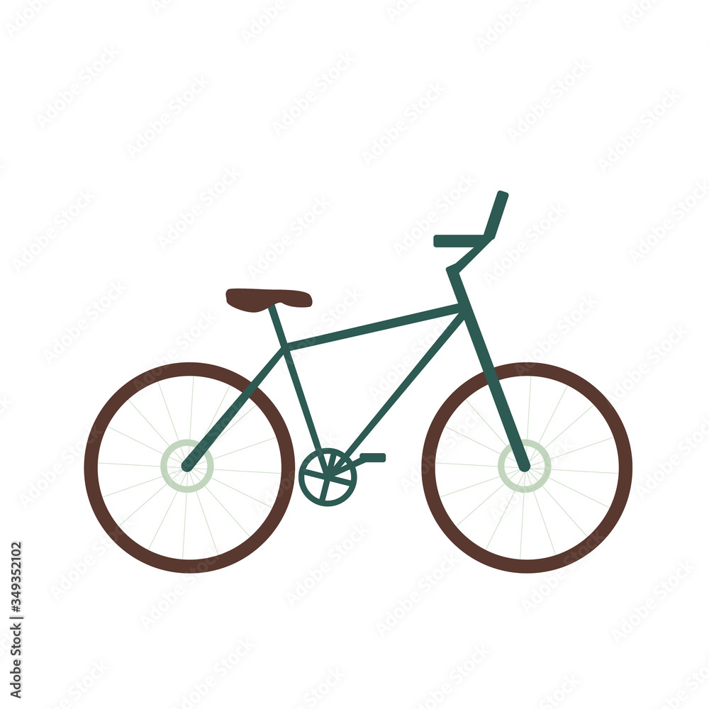Vector graphics. The illustration shows a green bike, you can use it as an icon in the business for bike rental.