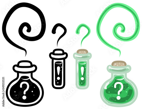 Mystery Potion Bottle Design Element