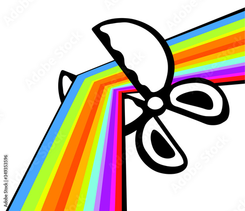 Round Scissors Cutting Color Lines