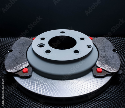 New brake disc and pads for the car.