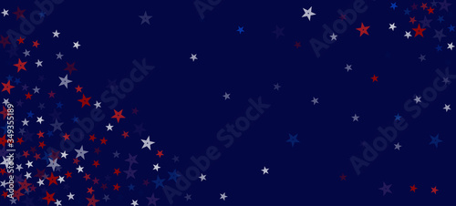 National American Stars Vector Background. USA Memorial 4th of July 11th of November President's Veteran's Labor Independence Day 