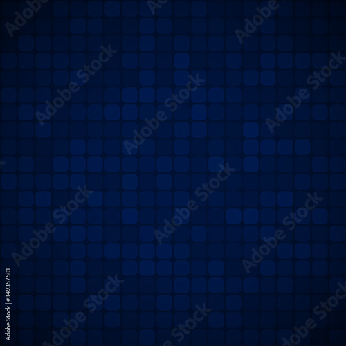 Abstract background of small squares or pixels in dark blue colors