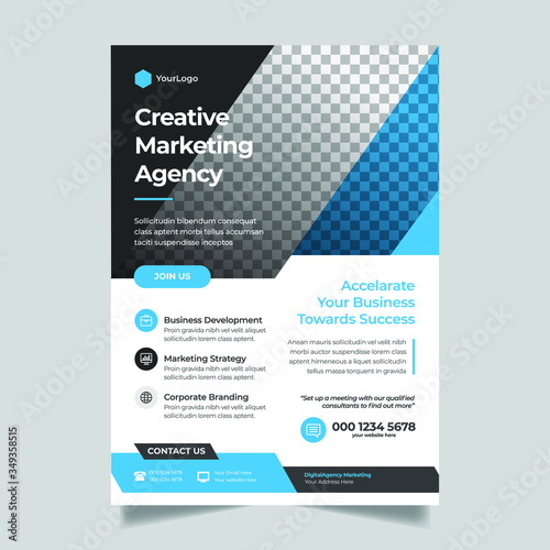Fashion Modern Flyer design. Corporate business report cover, brochure or flyer design. Leaflet presentation. round shapes background. Health poster magazine, layout, template. A4.