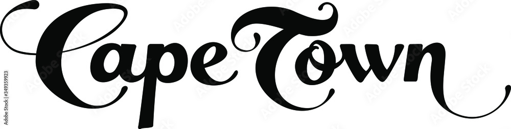 Obraz premium Cape Town - custom calligraphy text