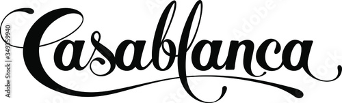 Casablanca - custom calligraphy text