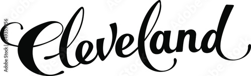 Cleveland - custom calligraphy text