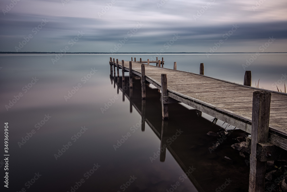 Fototapeta premium Steg am Hagenburger Kanal , Steinhuder Meer