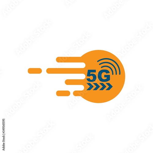 5g signal speed vector icon design