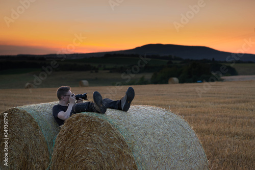 Fotografieren auf dem Feld