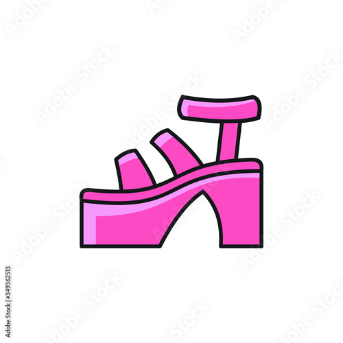 Block heeled sandal icon 