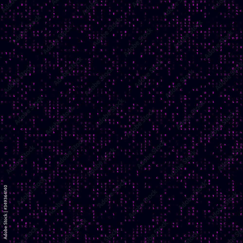 Technology Pattern. Magenta sparse hexademical seamless pattern. Creative background. Cool vector illustration.