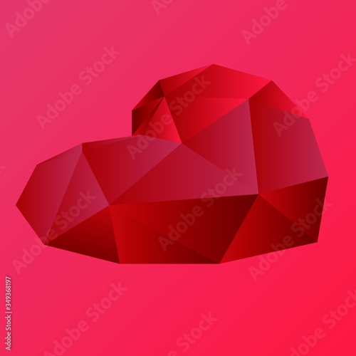 heart of small red triangles