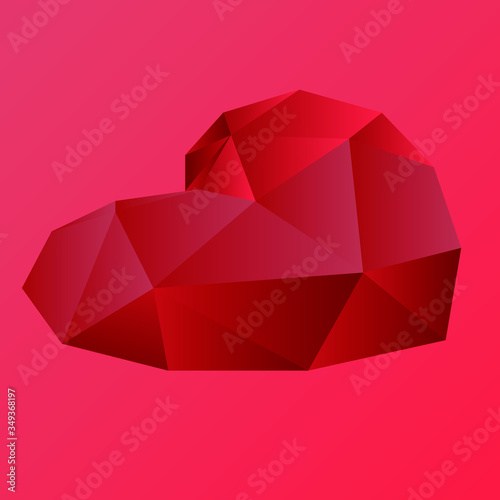 heart of small red triangles