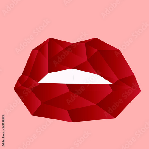 female lips with burgundy lipstick