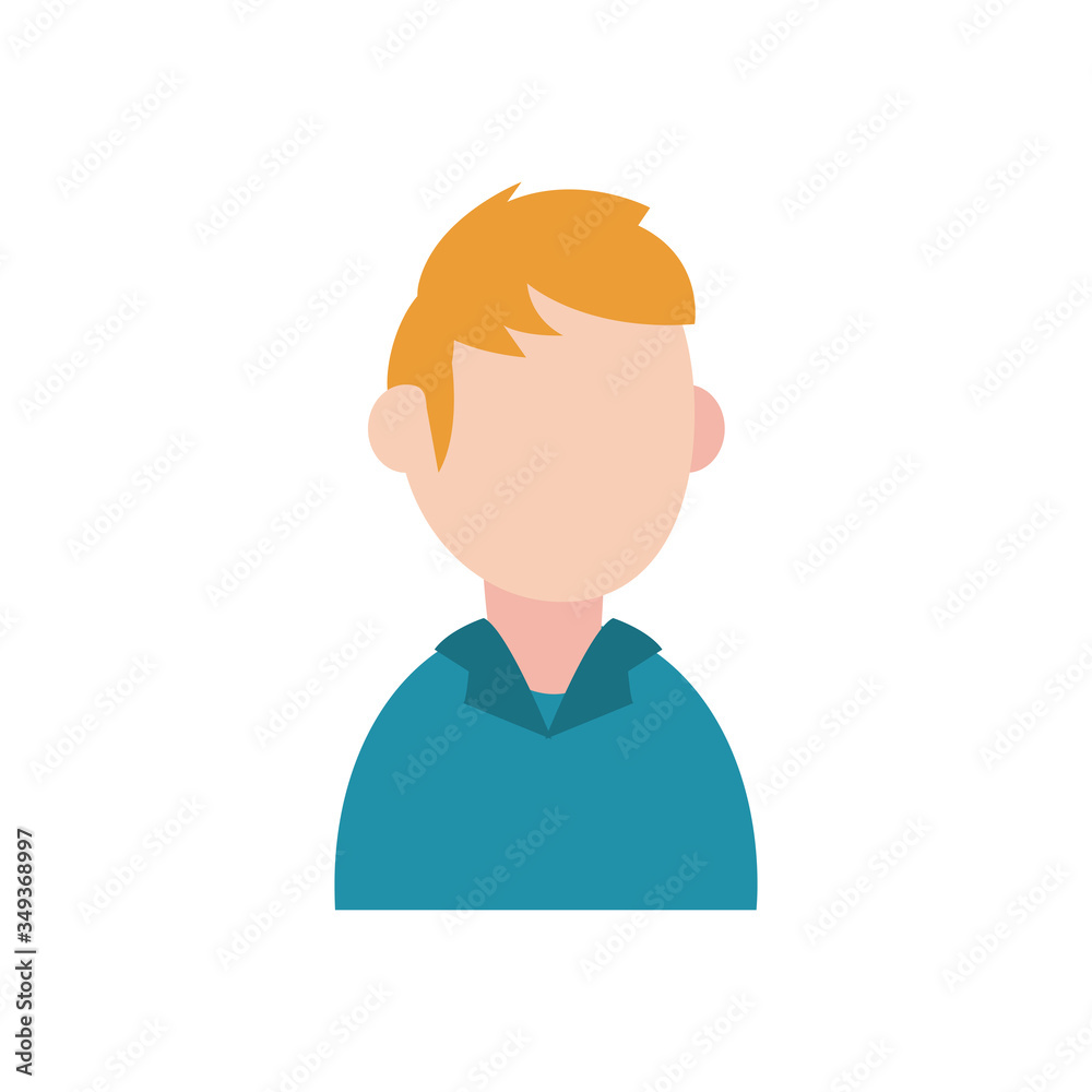 Isolated avatar man flat style icon vector design