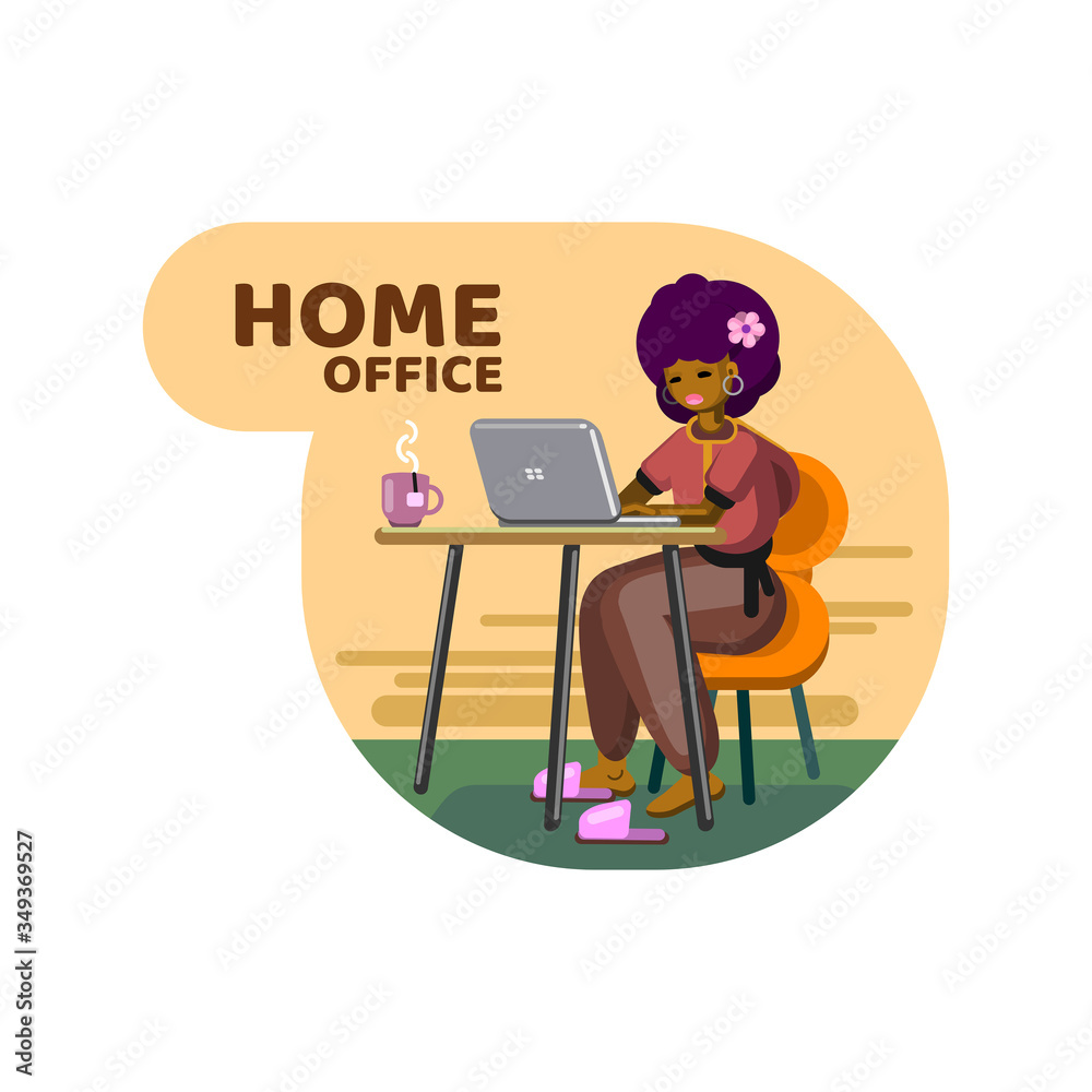 People at home in quarantine. Working at home and coworking space. Flat style illustration. Stop coronavirus. People at home in quarantine. Working at home and coworking space. Flat style illustration. Stop coronavirus.
