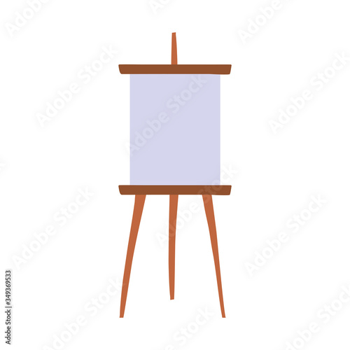 blank canvas on easel isolated icon design
