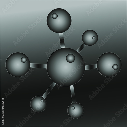 complex molecule on a dark background