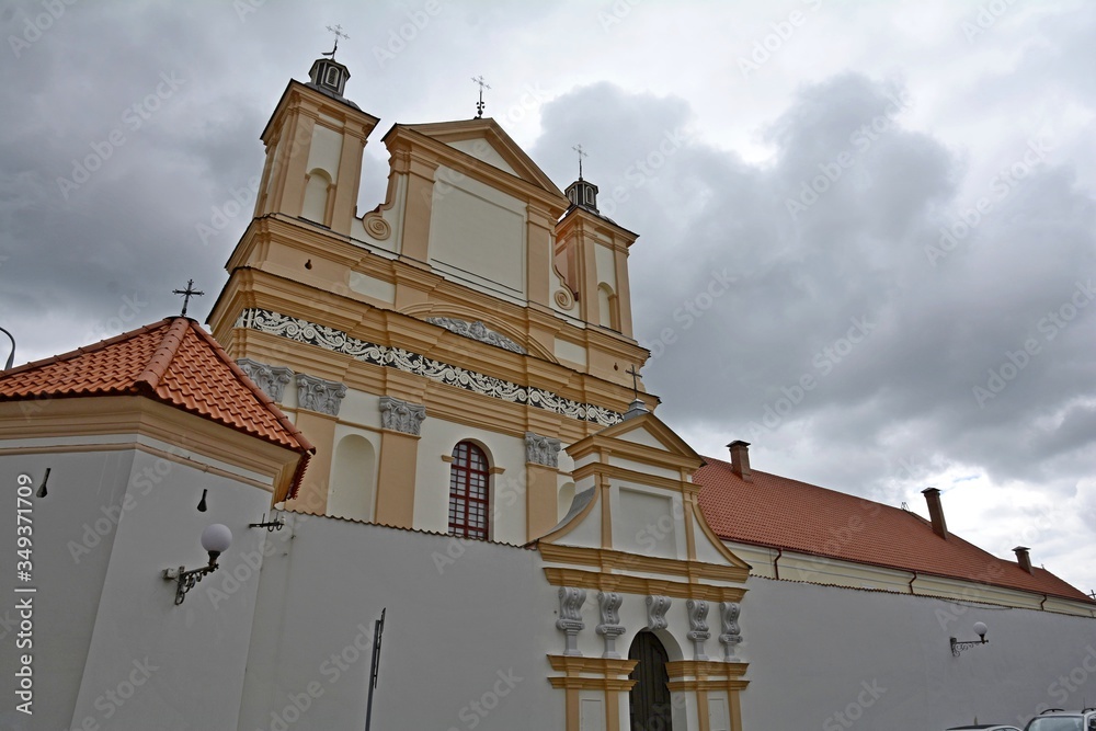 Church of the Annunciation of the Blessed Virgin Mary and the monastery of brigittes in Grodno. Belarus