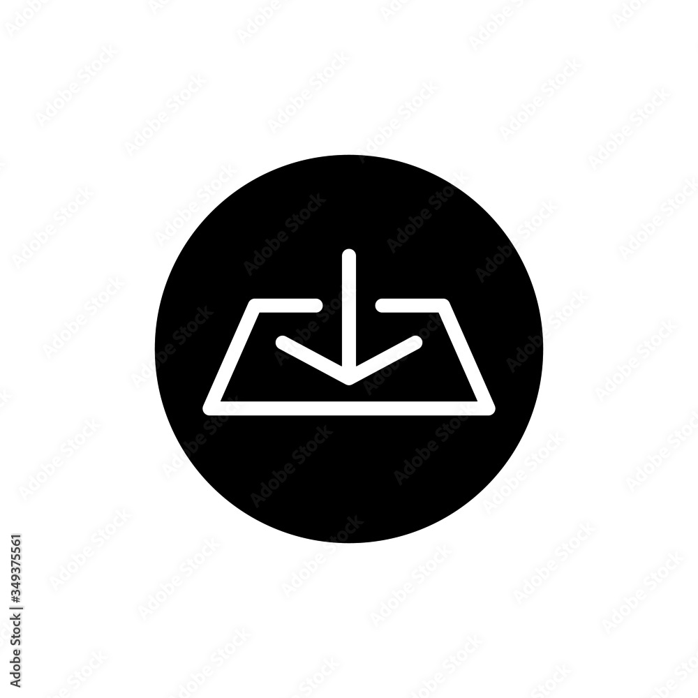 Download vector icon in black flat design on white background, Download vector icon in black flat design on white background,