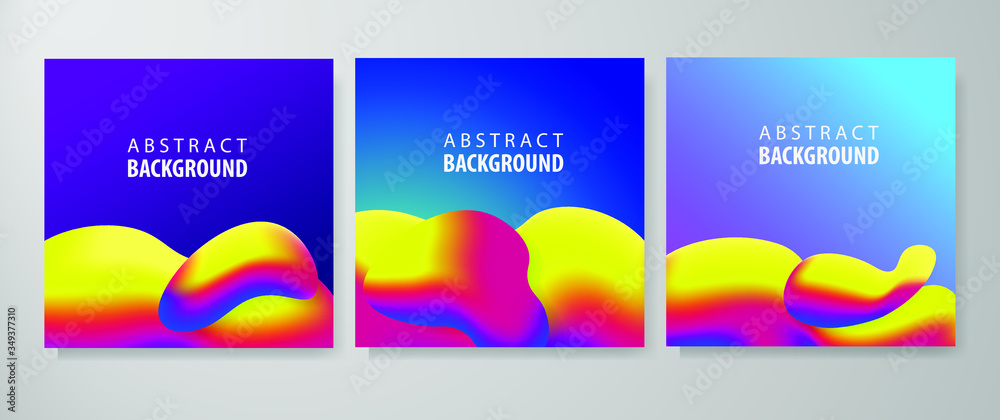 Obraz premium Liquid color abstract background design. Fluid gradient shapes composition. Futuristic design vector.