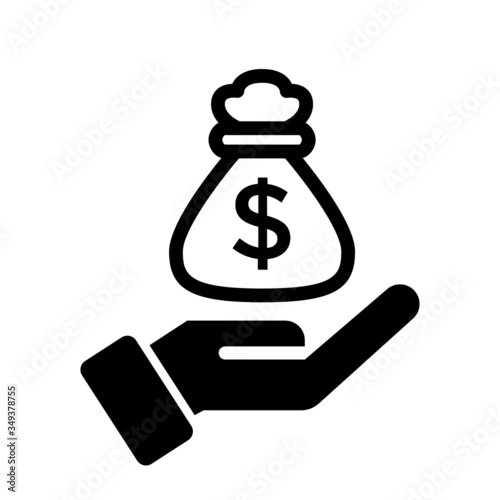 easy instant credit, loan payment, fast money icon, finance symbol in black flat design on white background