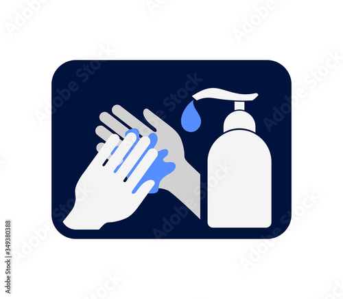 Design of cleaning hands symbol