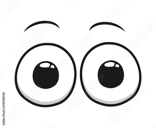 Design of cartoon eyes looking