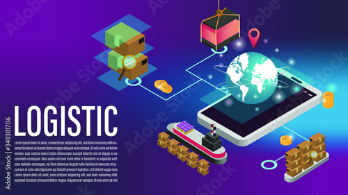 Wallpaper Mural World 3D Logistic Banner Torontodigital.ca