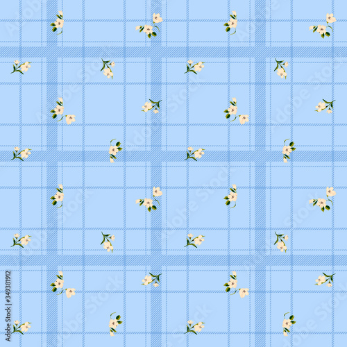 geometrical seamless flower pattern design.