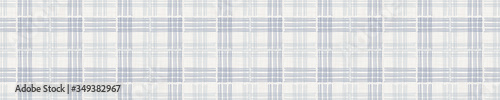 Seamless french blue woven border seamless vector pattern. Linen shabby chic style. Rustic kitchen woven banner  background. Farmhouse country home decor edging. Gingham weave textile ribbon trim.
