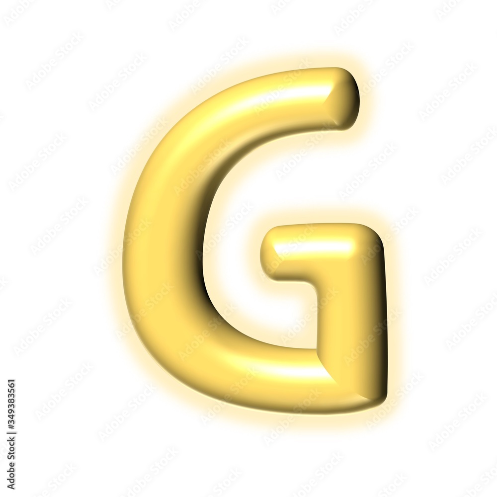 3D GOLDEN CARTOON STYLE ENGLISH ALPHABET WITH GLOW : G 3D GOLDEN CARTOON STYLE ENGLISH ALPHABET WITH GLOW : G