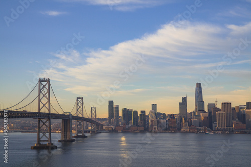 San Francisco City Skyline and Bay Bridge