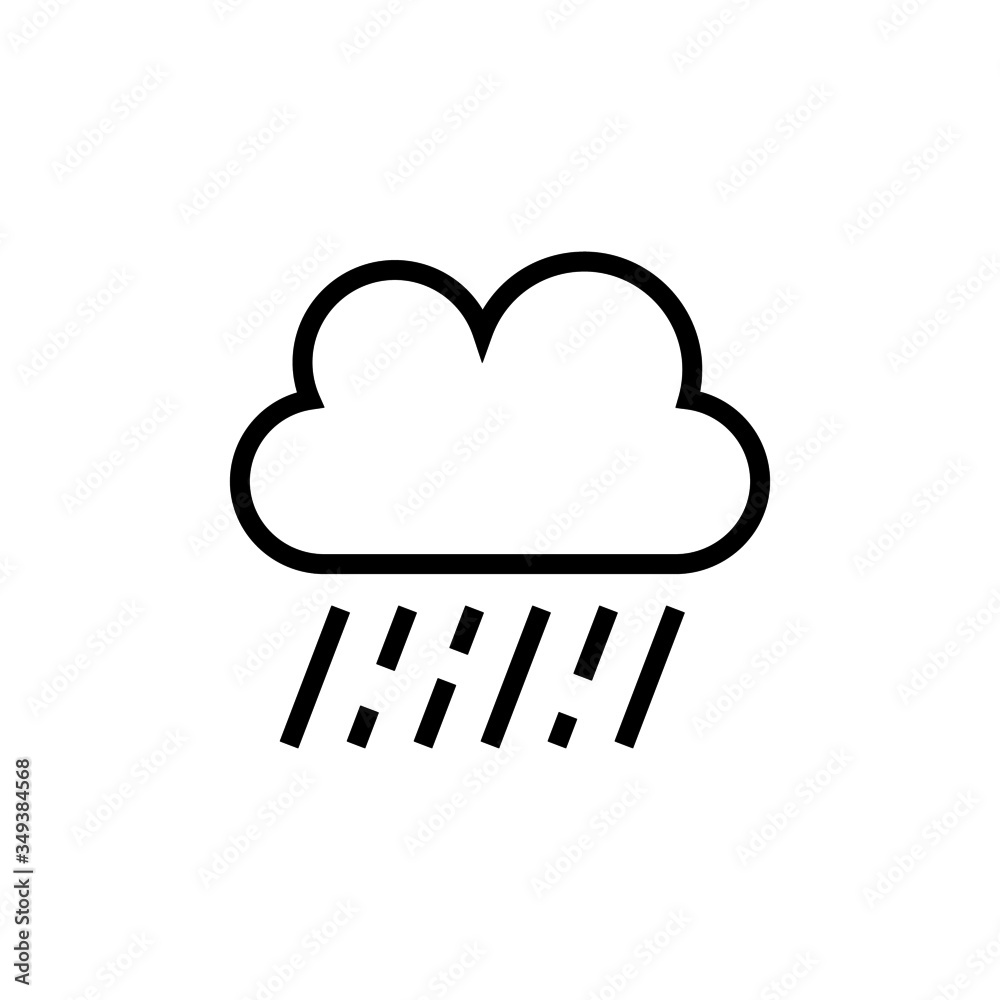 weather icon vector simple design in linear style on white background weather icon vector simple design in linear style on white background