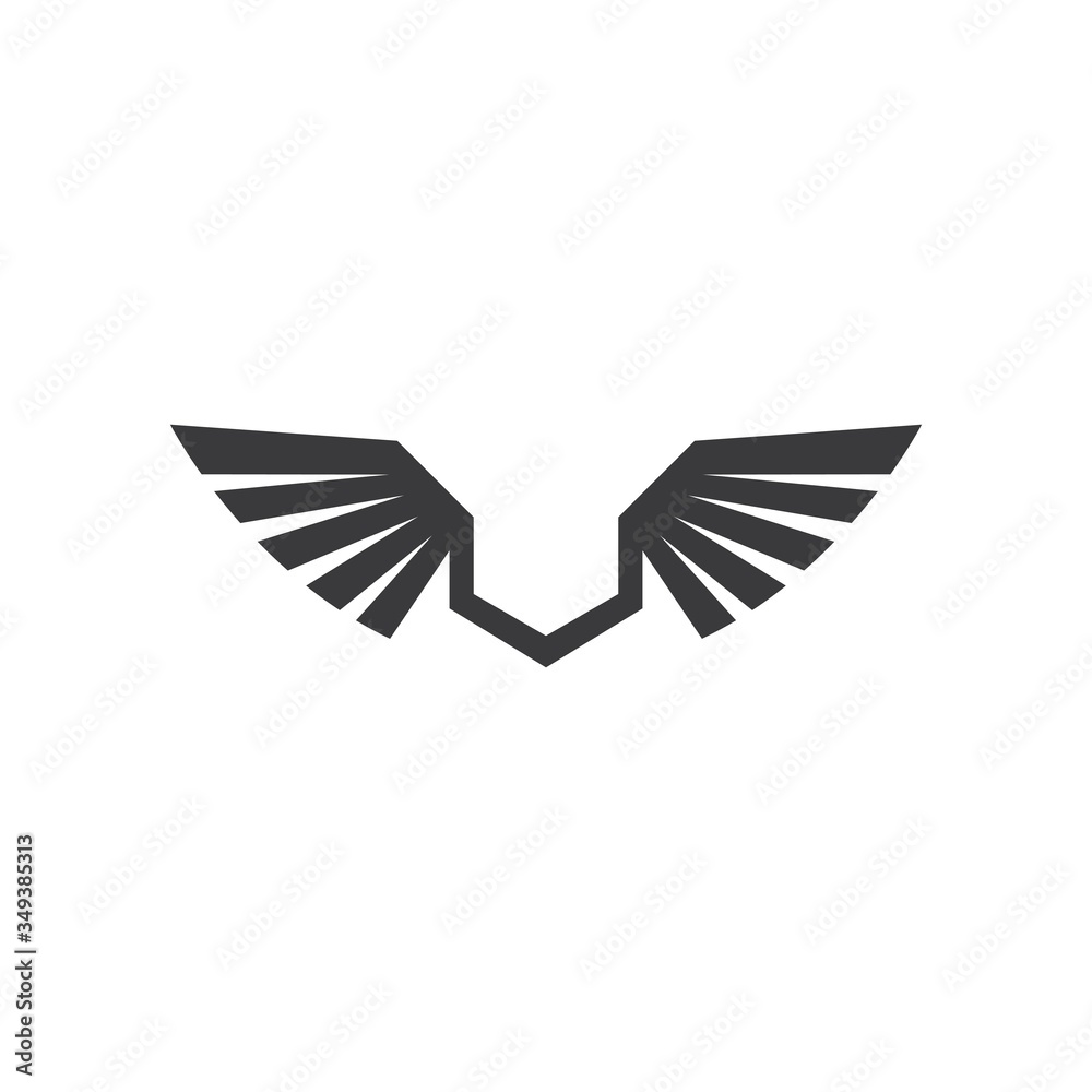Obraz premium Wing logo and symbol