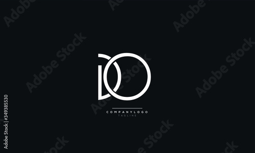 DO Letter Logo Alphabet Design Icon Vector Symbol