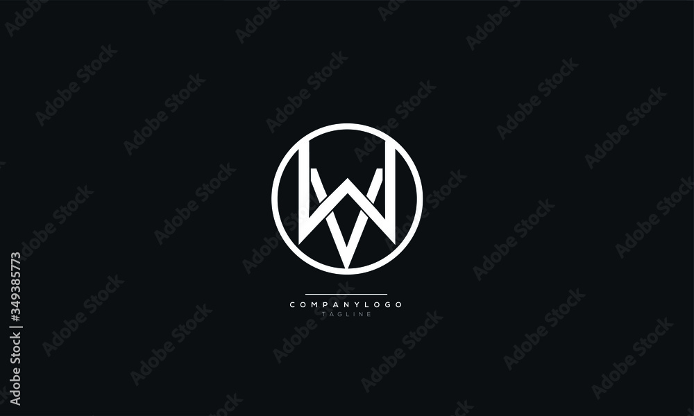 WV Letter Logo Alphabet Design Icon Vector Symbol WV Letter Logo Alphabet Design Icon Vector Symbol