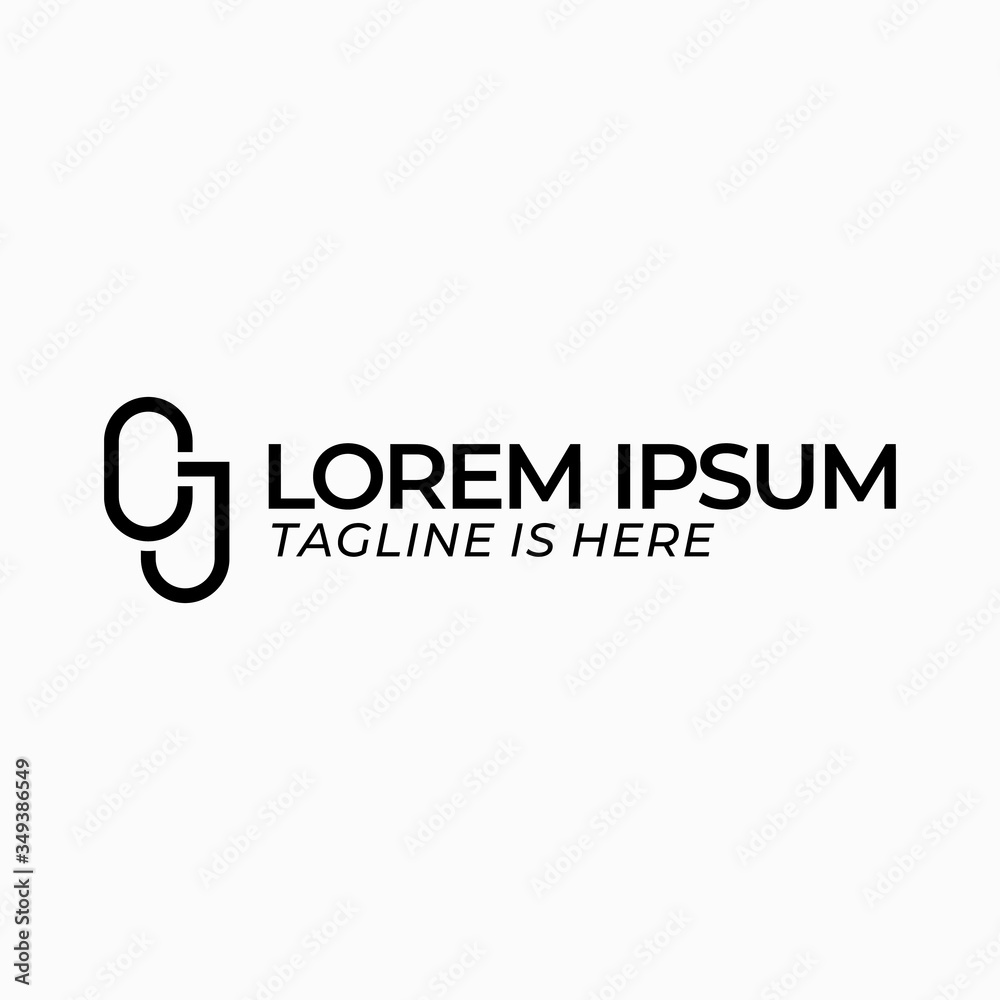 Monogram logo design cj letters with a minimalist concept. Monogram logo design cj letters with a minimalist concept.