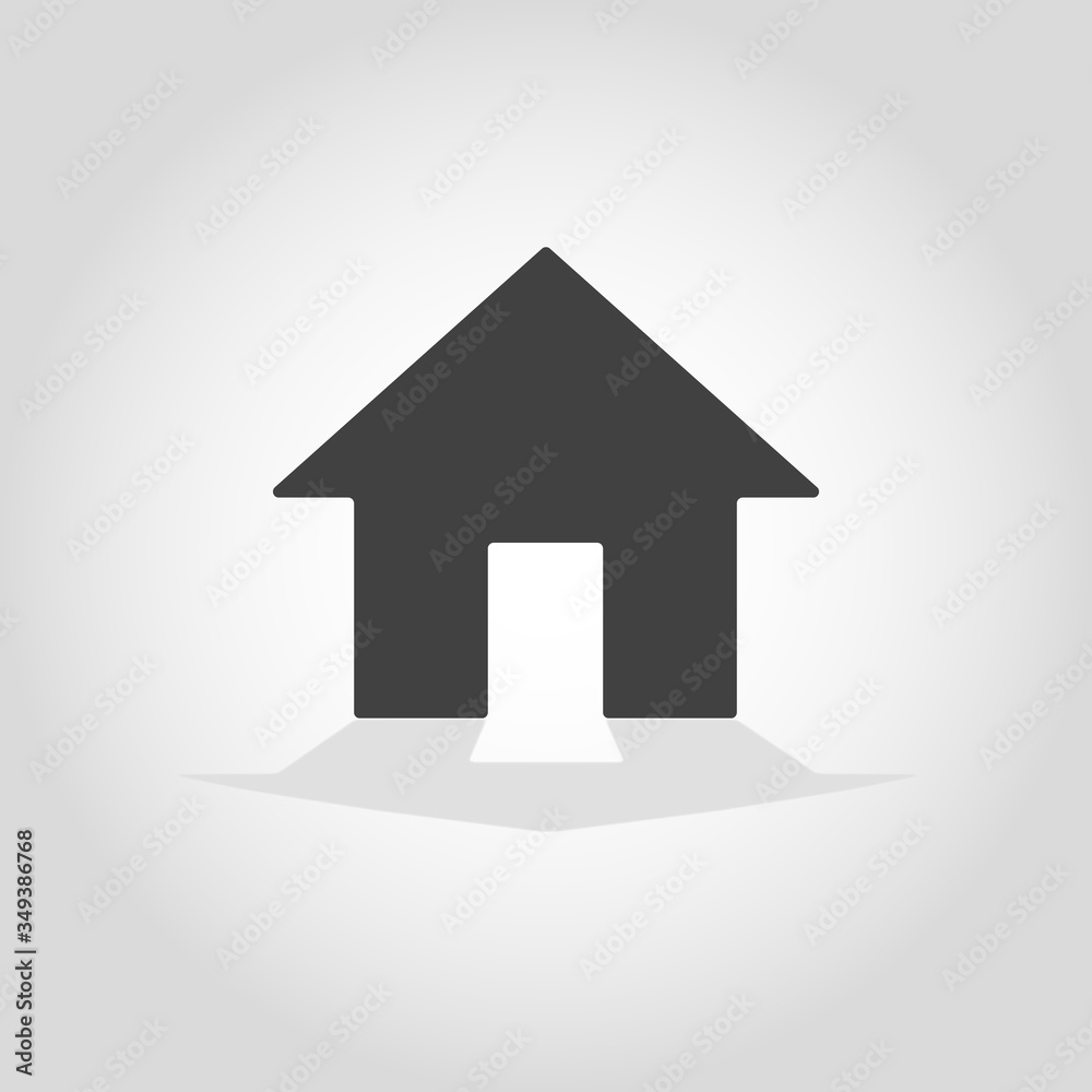 Home icon black vector symbol illustration for homepage button of the website of application. Black simple shape.
