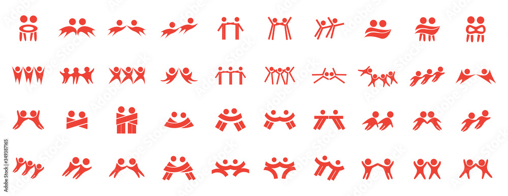 Abstract People Logo Set. Human Figure Isolated On White Background. Icons Collection For Human Success, Celebration Logo, Achievement Symbol And Activity. Different Happy People. Figure Logo, Vector Abstract People Logo Set. Human Figure Isolated On White Background. Icons Collection For Human Success, Celebration Logo, Achievement Symbol And Activity. Different Happy People. Figure Logo, Vector